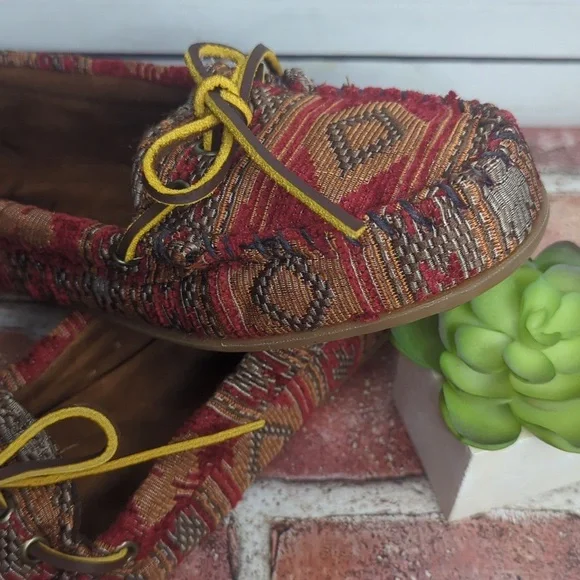 Minnetonka Baja Tapestry Southwestern‎ Boho Slip On Loafer Moccasin Women's 6.5 - Picture 10 of 16